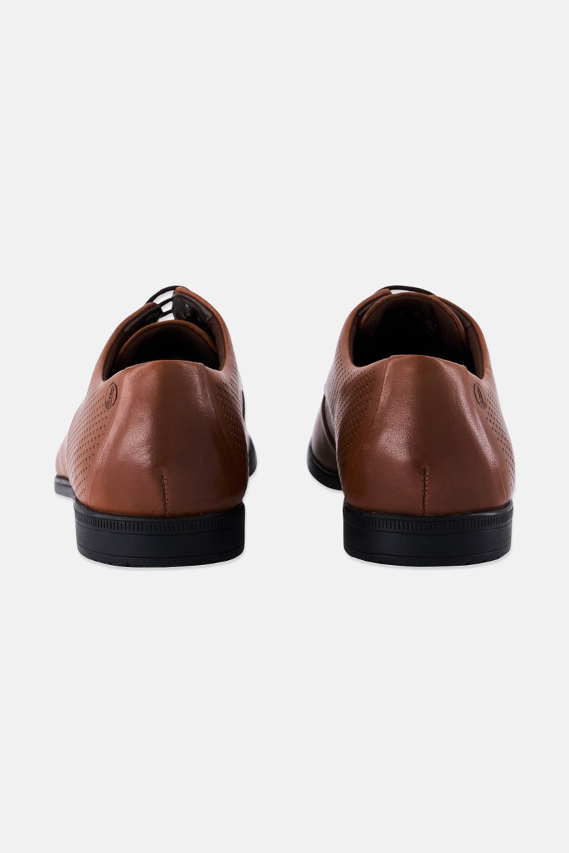 clarks Men Standard Fit Boswyn Lace Formal Shoes, Dark Tan - Image 2