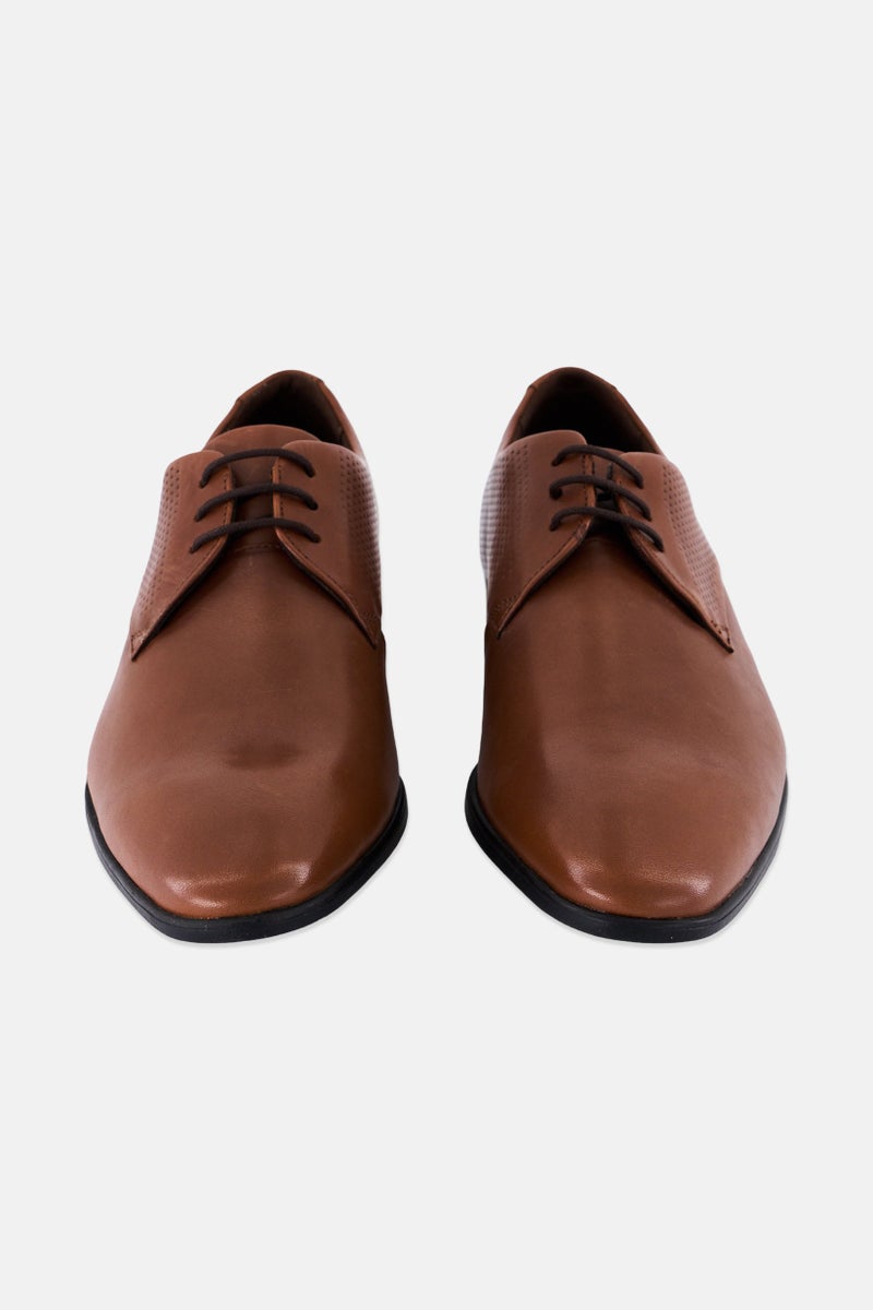 clarks Men Standard Fit Boswyn Lace Formal Shoes, Dark Tan - Image 4