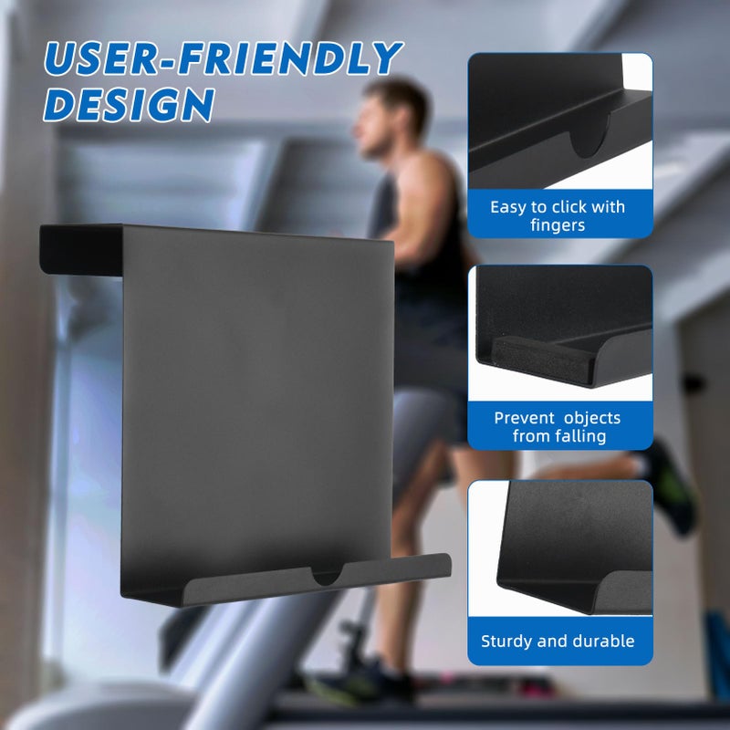 Qsxou Aluminum Alloy Treadmill Tablet Holder, Exercise Bike Book Stand, Reading Holder for Tablets, Magazines and Books (8.5 x 9.5 x 2.8 Inches) - Image 4