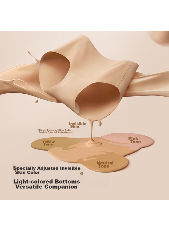 LUCKMEEY Xingmian Foundation Liquid, One-size Underwear, Invisible, Skin-friendly, Seamless, Mid-rise, Thin, Breathable, Extended Crotch, Triangle Panties - Image 1