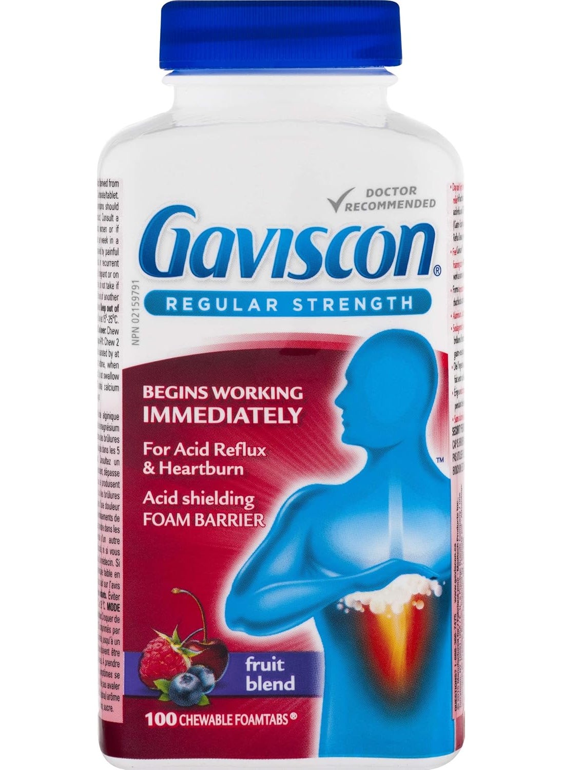 GAVISCON Gaviscon Regular Strength Fruit Antacid 100 Tablets 