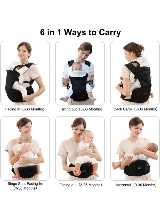 Bebamour Baby Carrier with Hip Seat - Image 2