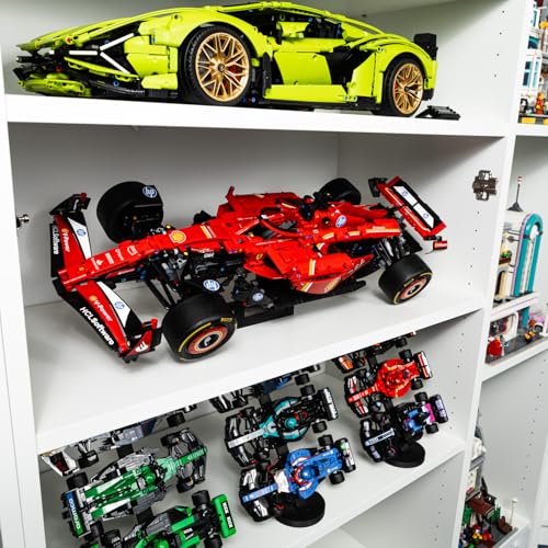 Brickify Display Stand Compatible with LEGO Technic Ferrari F1 42207 – Premium Shelf Stand for Formula 1 Race Car Models – Angled Display Mount for Collectors – Car Model Not Included - Image 4