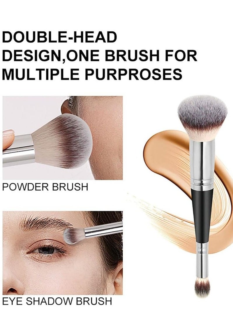 2-in-1 Double-Ended Makeup Brush, Professional Foundation & Concealer Tool for Liquid/Powder, Multi-Use Cosmetic Brush for Beginners & Artists - Image 5