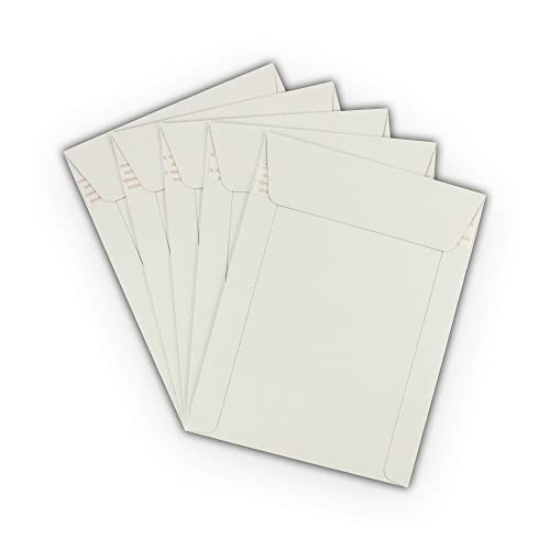 EcoSwift 50 EcoSwift 7 x 9 Rigid Photo Mailers Keep Flats White Cardboard Self Seal Envelopes 7x9 - Image 1