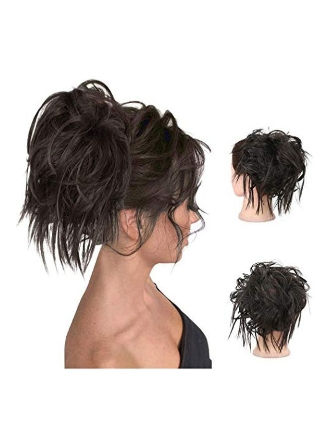NIBEMINENT Hair Bun Extensions Black One Size - Image 1
