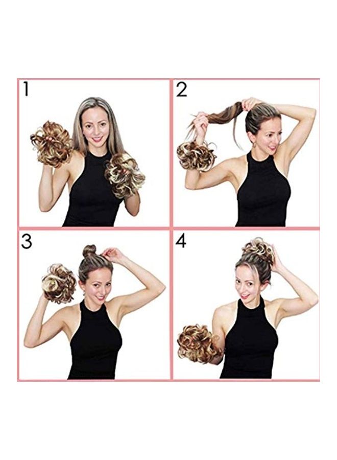 NIBEMINENT Hair Bun Extensions Black One Size - Image 5