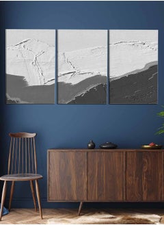 LOWHA Set Of 3 Framed Canvas Wall Arts Stretched Over Wooden Frame, Abstract Murals Carpet Paintings, For Home, Living Room, Office Decor  - Image 2