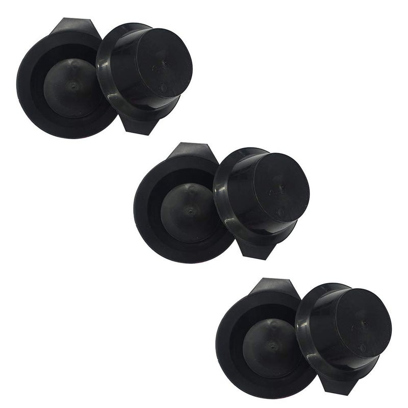 lasenersm 6 Pieces Hair Color Bowl Hair Dye Bowl Hair Color Mixing Bowls Plastic Color Mixing Tint Bowls Hair Dyeing Coloring DIY Oil Treatments Tools for Salon Hairdressing, Black - Image 1