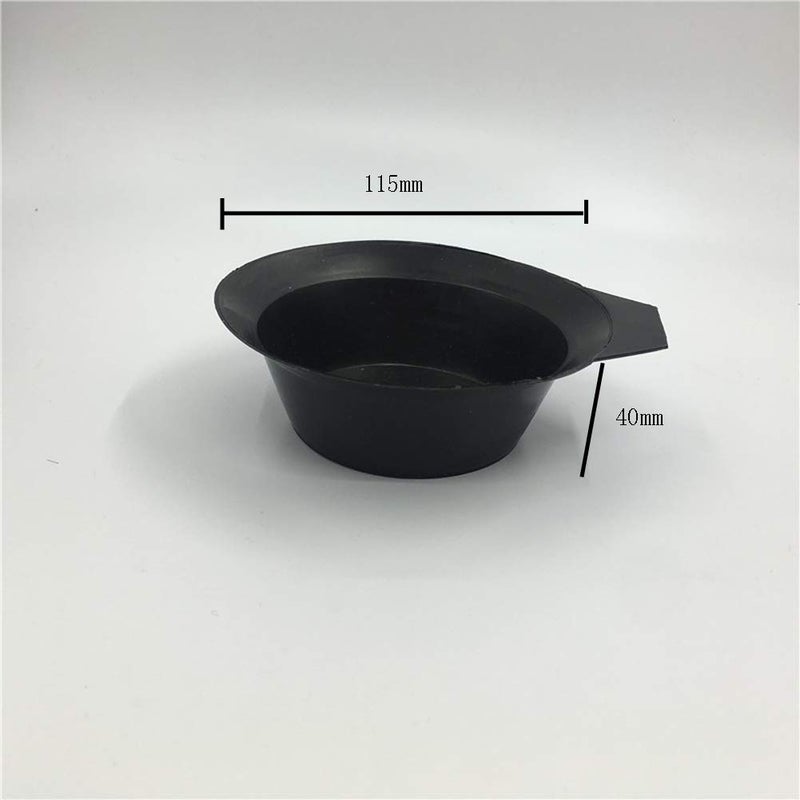 lasenersm 6 Pieces Hair Color Bowl Hair Dye Bowl Hair Color Mixing Bowls Plastic Color Mixing Tint Bowls Hair Dyeing Coloring DIY Oil Treatments Tools for Salon Hairdressing, Black - Image 2