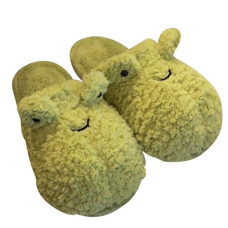 Soft Plush Slippers for Women with Anti-Slip Sole for Indoor Home Use in Green - Image 5