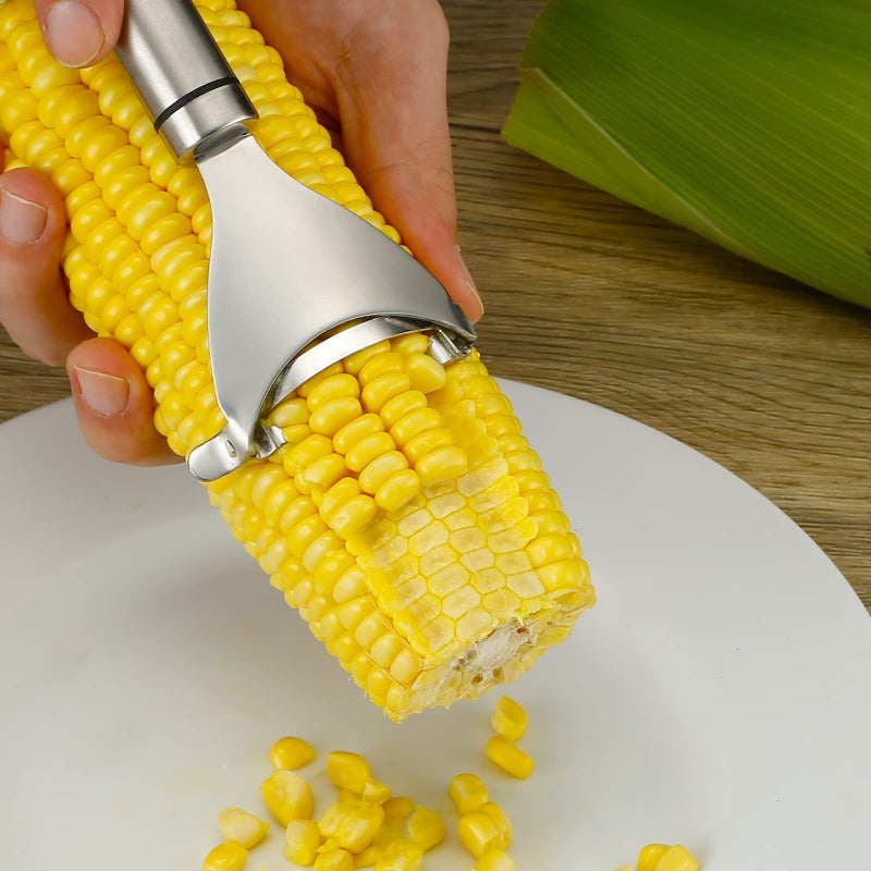 iziusy Corn Peeler Stainless Stee Corn Cob Stripper Tool Corn Thresher from the Cob, Removes Corn Kernels From Corn Cobs In Seconds, Kitchen Gadget - Image 2