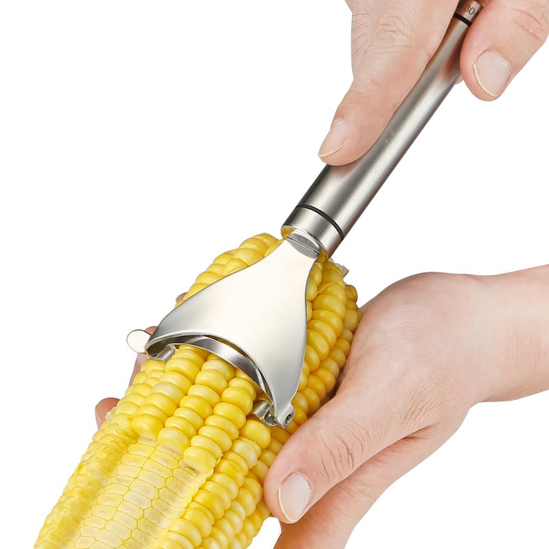 iziusy Corn Peeler Stainless Stee Corn Cob Stripper Tool Corn Thresher from the Cob, Removes Corn Kernels From Corn Cobs In Seconds, Kitchen Gadget - Image 1