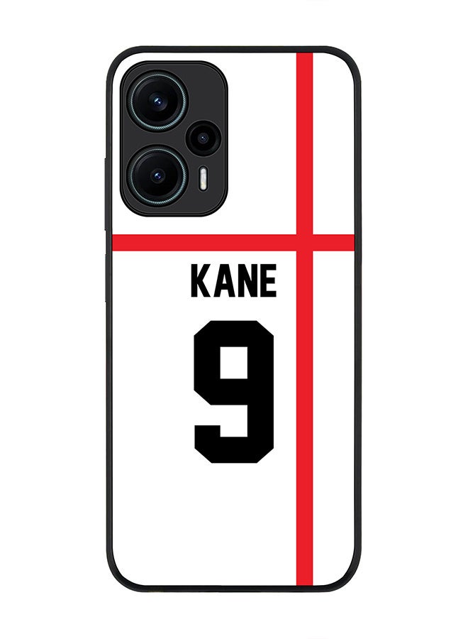 Stylizedd Rugged Black edge case for Xiaomi Poco F5 5G / Xiaomi Redmi Note 12 Turbo 5G Slim fit Soft Case Flexible Rubber Edges Anti Drop TPU Gel Thin Cover-England-Kane - Image 1