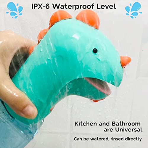 beslowly Dinosaur Automatic Soap Dispenser, Auto Foaming Touchless Hand Soap Dispenser for Kids, IPX6 Waterproof Cute Foam Sanitizer Dispenser for Bathroom Countertop, 8.7oz/250ML (Battery Type) - Image 5
