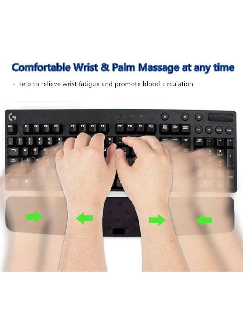 Keyboard Wrist Rest medical Pad for Easy Typing Pain Relief Keyboard Wrist Rest Memory Foam Wrist Rest for Office/Gaming/Computer/Laptop/Mouse Wrist Rest Pad Support Gaming (Black),