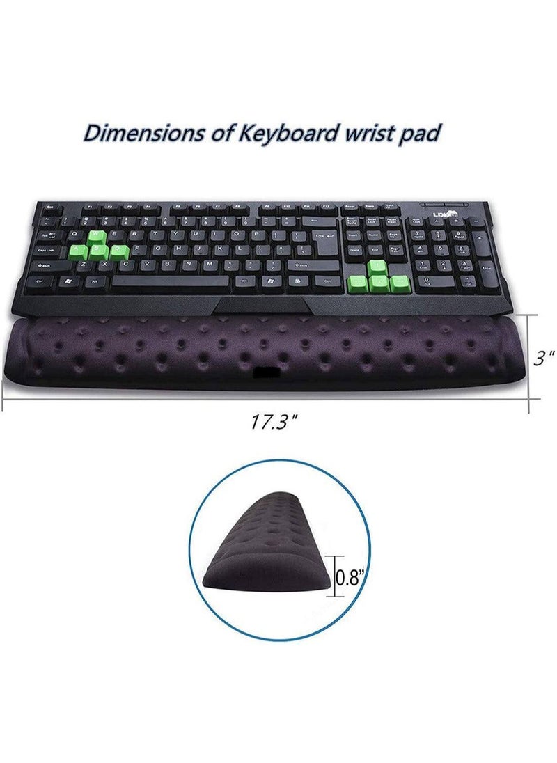 Keyboard Wrist Rest medical Pad for Easy Typing Pain Relief Keyboard Wrist Rest Memory Foam Wrist Rest for Office/Gaming/Computer/Laptop/Mouse Wrist Rest Pad Support Gaming (Black),
