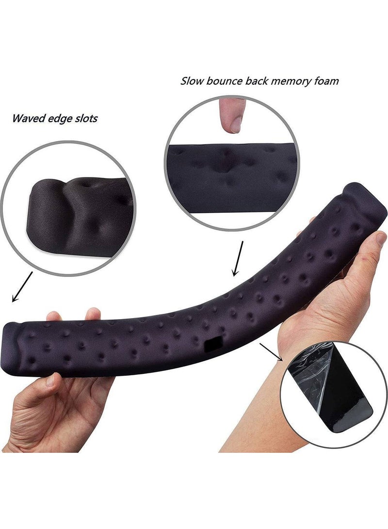 GX Keyboard Wrist Rest medical Pad for Easy Typing Pain Relief Keyboard Wrist Rest Memory Foam Wrist Rest for Office/Gaming/Computer/Laptop Wrist Rest Pad Support Gaming (Black), - Image 1