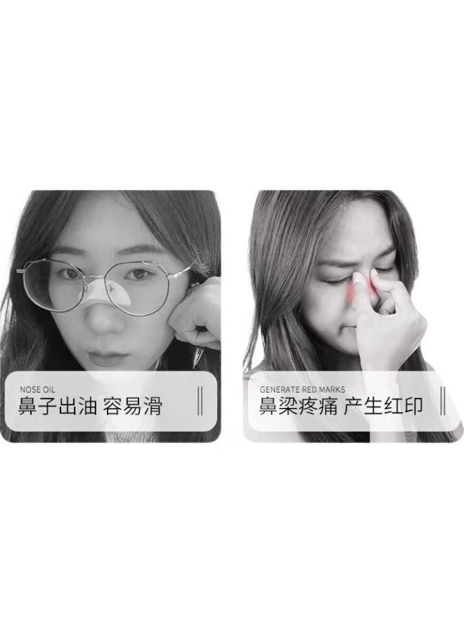 HB Sponge Glasses Nose Pads Half Moon Shape Black *40 Pairs Nose Support Pads Anti-Pressure Anti-Slip Increase Height Anti-Fall - Image 1