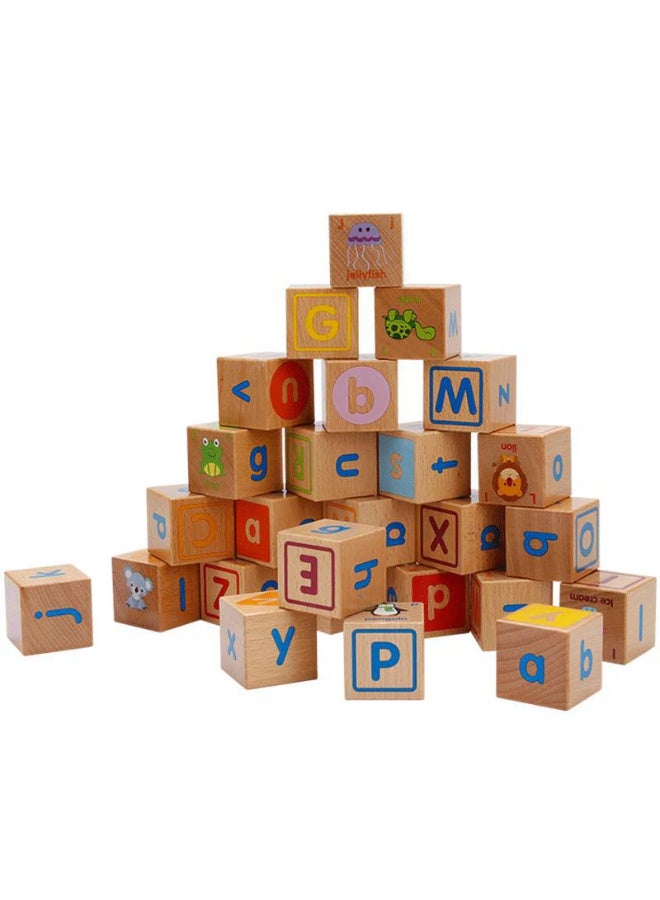 Rich Life Wooden ABC Blocks Building Games Educational Toys for Toddlers - Image 4