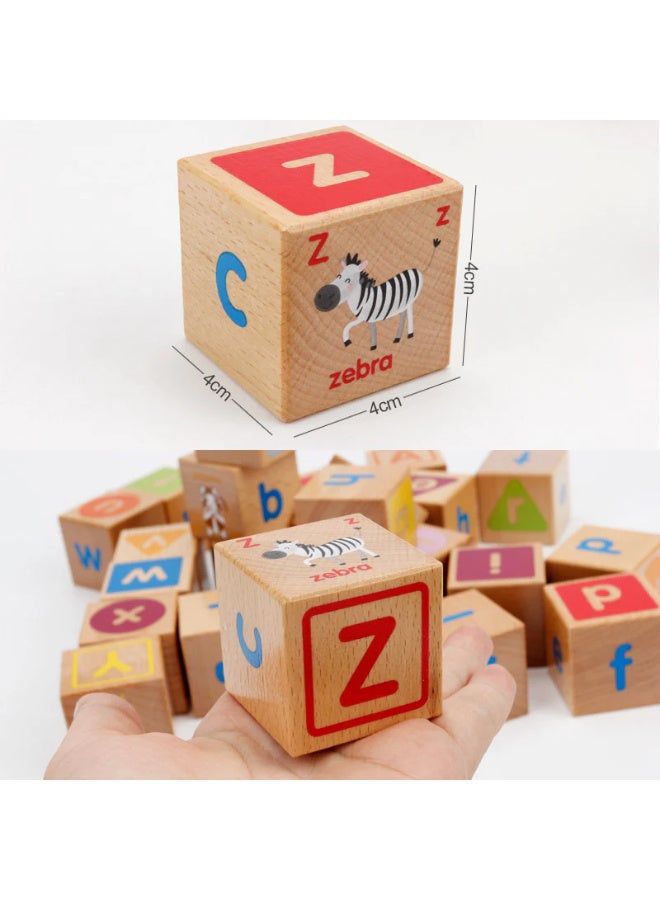 Rich Life Wooden ABC Blocks Building Games Educational Toys for Toddlers - Image 5