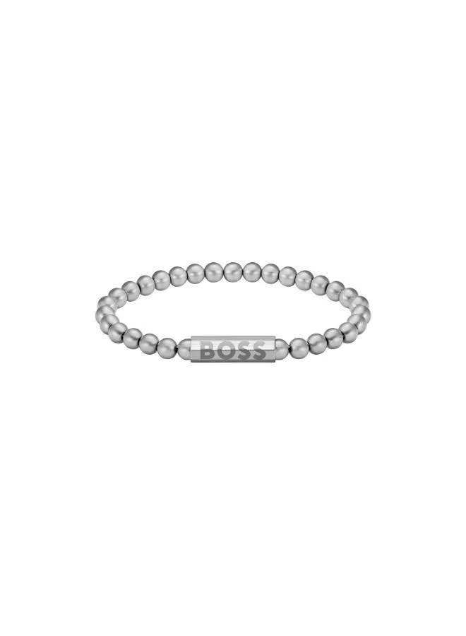 BOSS Sphere Collection Beaded Bracelet For Men In Stainless Steel - 1580658M