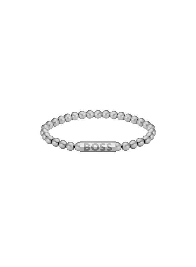 BOSS Sphere Collection Beaded Bracelet For Men In Stainless Steel - 1580658M - Image 1