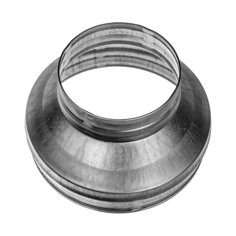 Repa Market 6" to 4" Inch Duct Reducer/Increaser â€“ Galvanized Steel Vent Pipe Adapter HVAC & Dryer Vent Systems â€“ Round Metal Coupling Connector for Exhaust Fans, Bathroom Ventilation, Kitchen Hoods