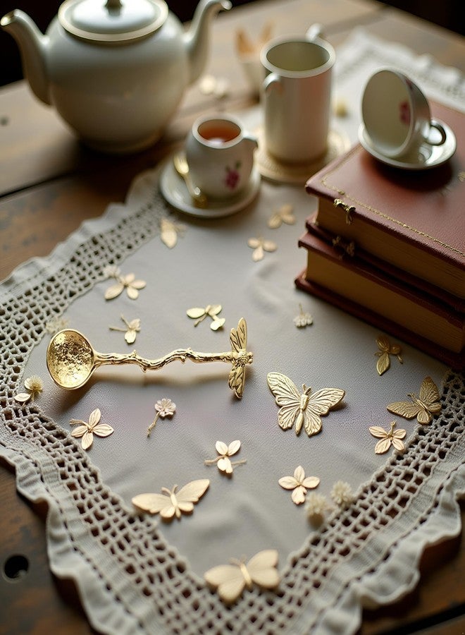 Jinshining Gold Retro Dragonfly Coffee Spoons Teaspoon Stainless Steel Tableware Creative Sugar Stir Bar Spoons Stirring,Long Handle Spoon,Dessert Spoons, Cake Spoon,Kitchen Gadget Des - Image 4