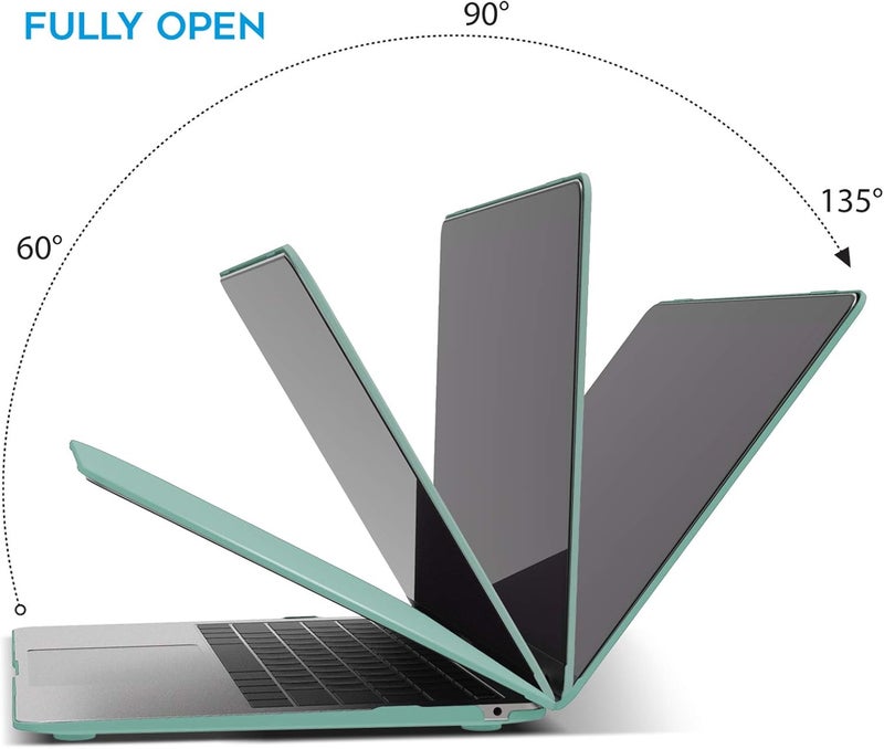 I Benzer Compatible with New MacBook Air 13 inch Case 2022 2021 2020 M1 A2337 A2179 A1932, Plastic Hard Shell Case with Keyboard Cover for Mac Retina Display with Touch ID, Green, MMA-T13GN+1A - Image 5