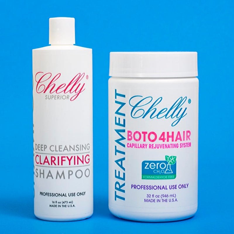 Combo Chelly Hair Treatment Capillary Rejuvenating System FORMALDEHYDE FREE 32 fl oz Clarifying Shampoo 16 fl