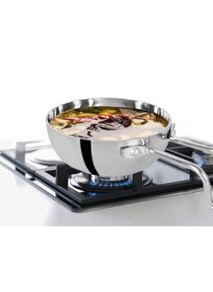 Onions Onions Triply Stainless Steel Casco Tadka Pan with Handle11 Cm 150 Ml NO 1 Small  - Image 4