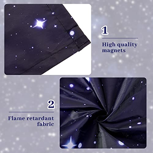 Hortsun Pack of 2 Fluorescent Light Covers 4 x 2 Feet Magnetic Ceiling Light Cover Room Supplies for Home Office(Star Sky) - Image 4