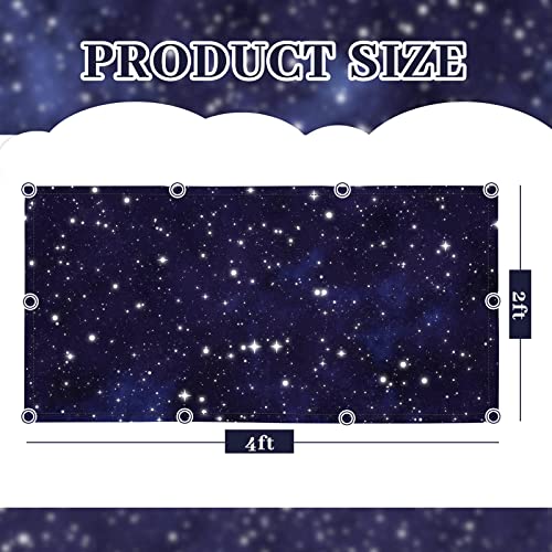 Hortsun Pack of 2 Fluorescent Light Covers 4 x 2 Feet Magnetic Ceiling Light Cover Room Supplies for Home Office(Star Sky) - Image 2
