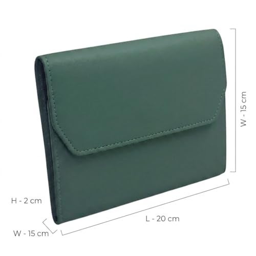 essart Faux Leather 10-Slots Pen Pouch – Stylish & Durable Storage for Pens Storage Case, Pen Pouch Colour Croco Green - Image 3