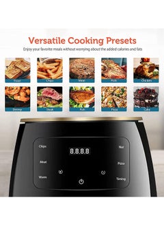 Cyber Air Fryer 6L, Electric Hot Air Fryers Oil less Cooker with 10 Presets, Digital LCD Touch Screen, Nonstick Basket, 2400W  - Image 4