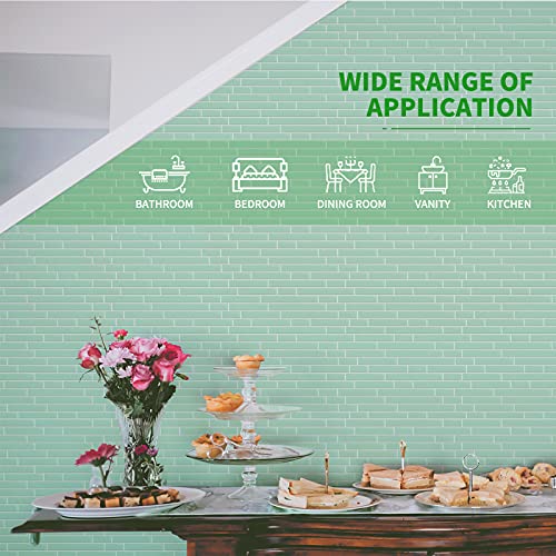LONGKING 10-Sheet Self-Adhesive Peel and Stick Backsplash for Kitchen, Vinyl Decorative Tiles (Teal) - Image 3