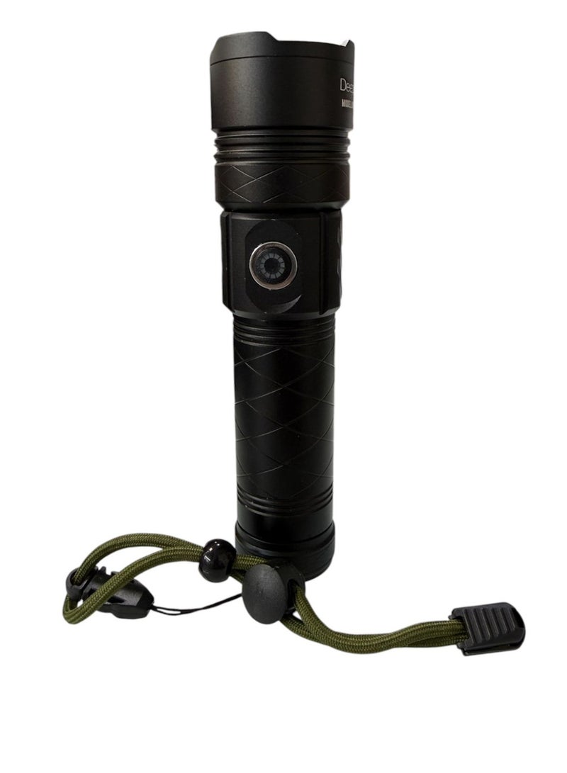 Deepking DK-610 Rechargeable LED & UV Tactical Flashlight, 20W, Type-C - Image 1