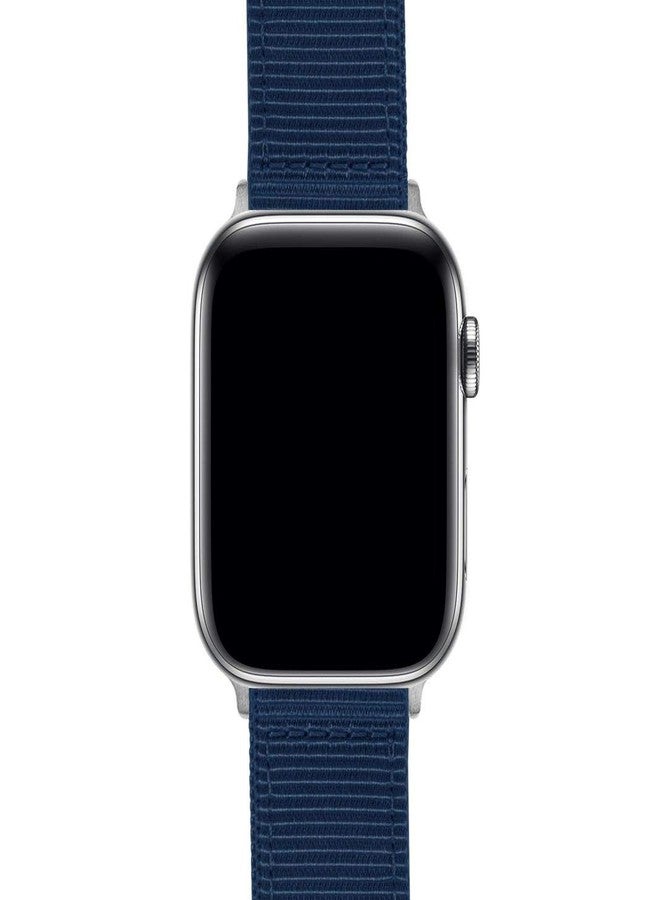 Barton Watch Bands سوار ساعة عسكري بطول 42 مم/44 مم باللون الأزرق البحري - بارتون بنظام إطلاق سريع - متوافق مع جميع طرازات ساعة آبل - معدات من الفولاذ المقاوم للصدأ - يناسب المعاصم من 5" إلى 8" - Image 5