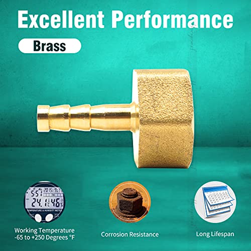 Horiznext brass 1/2 inch O.D. barb three way shut off ball valve for propane gas hose air water pvc pex garden tubing fuel line, tee switch splitter fitting - Image 4