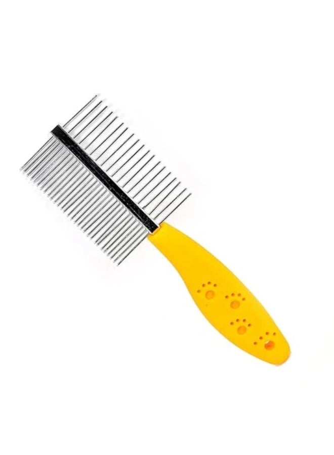 Paw Print Handle Double Side Steel Needles yellow & red