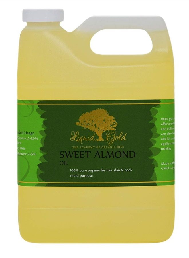 liquid gold 32 Fl.oz Premium Sweet Almond Oil Pure & Organic Skin Hair Nails Massage Health Care 