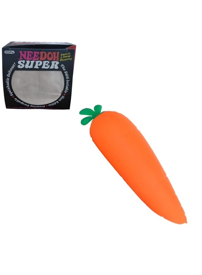Needoh Carrot Squeezing Fun Toy Slow Squishy Relieving Squeezing Toy - Cute Carrot Shape Stress Reducing Toy for Adults, Sensory Fidget - Image 2