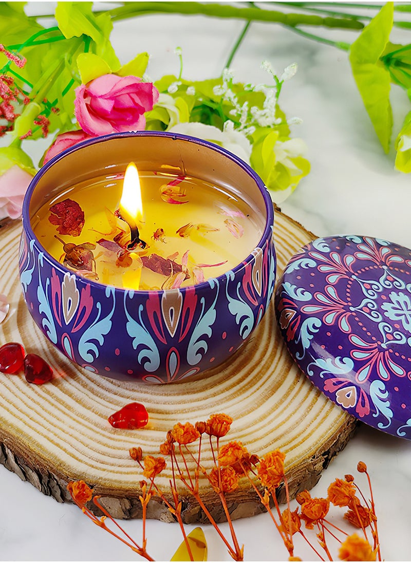 Scented Candles, Luxury Aromatherapy Candles with Dry Flowers, Natural Soy Wax Candle Gift Set for Home SPA Bathing Yoga Travel (Violets) - pzsku/ZCE5ACDF8DB746C67255CZ/45/_/1710310447/434f8cf9-cfe1-4179-b8ef-60cfae98b464