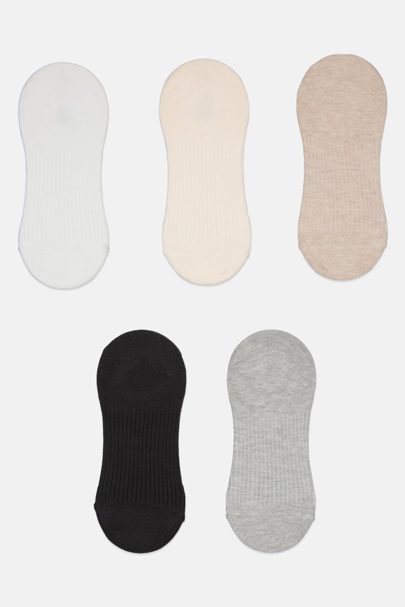 Rocawear Men 5 Pair Solid Invisible Socks, Multicolor - Image 2