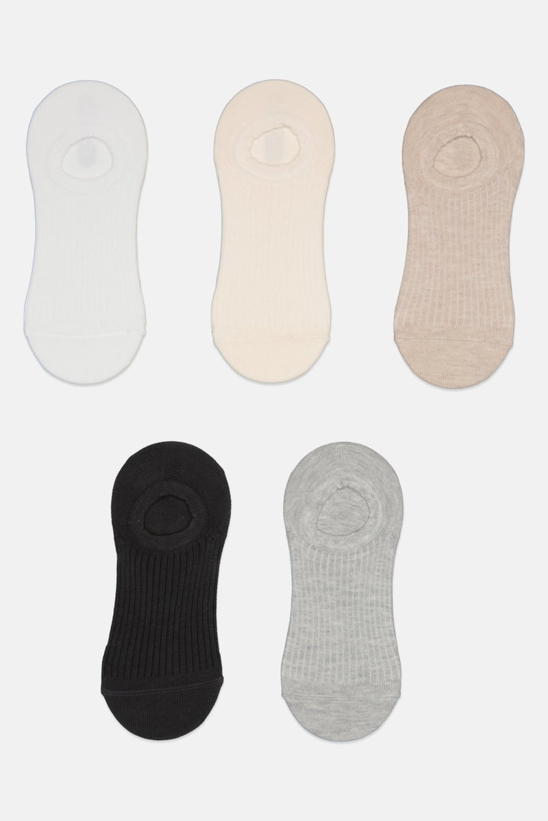 Rocawear Men 5 Pair Solid Invisible Socks, Multicolor - Image 4