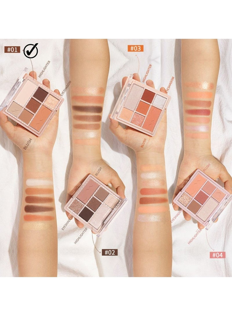 FOCALLURE Multi Face Make Palette All In 1-#1 Chocolate Waltz - Image 2