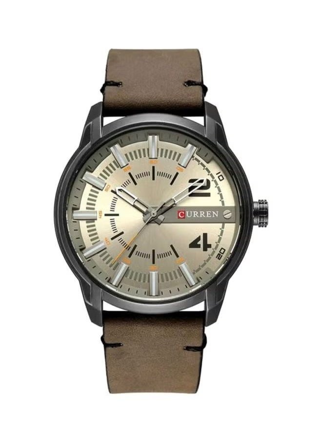CURREN - CURREN 8306 Top Brand Luxury New Unique Dial Design Fashion Casual Business Men Watches Leather Strap Wristwatch Waterproof Clock - Image 1