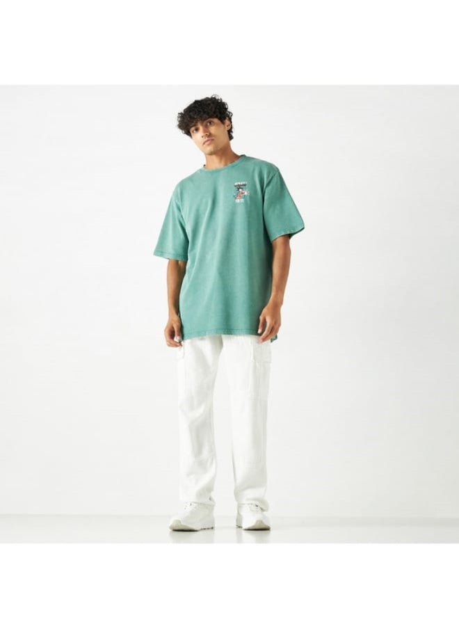 SP Characters Goku Graphic Print T-shirt with Crew Neck and Short Sleeves  - Image 3