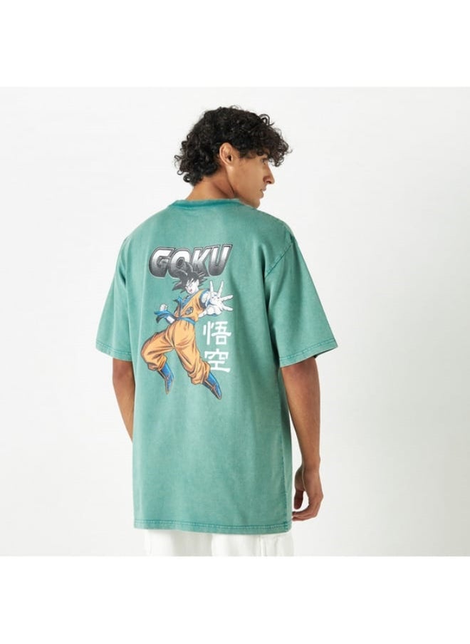 SP Characters Goku Graphic Print T-shirt with Crew Neck and Short Sleeves  - Image 4